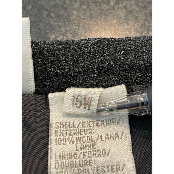 Kasper 100% wool, fully lined black midi pencil skirt 16W - Picture 4 of 8